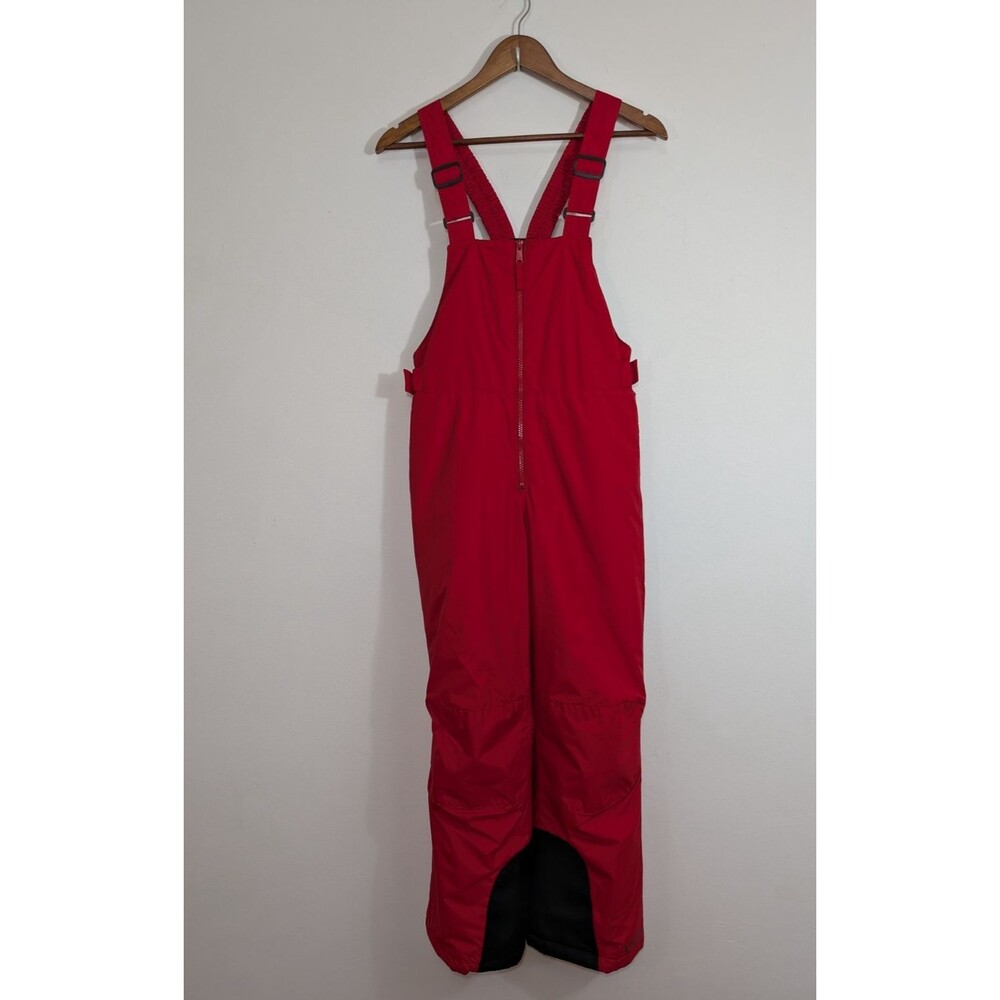Columbia Kids Red Front Zip Insulated Snow Bib Pants Size 14/16 Boys Girls